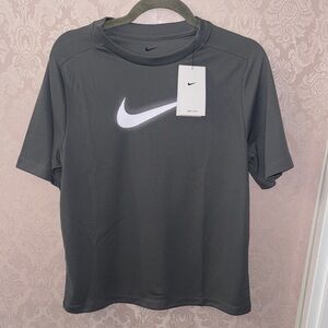 Nike Dark Gray Tee with White Swoosh